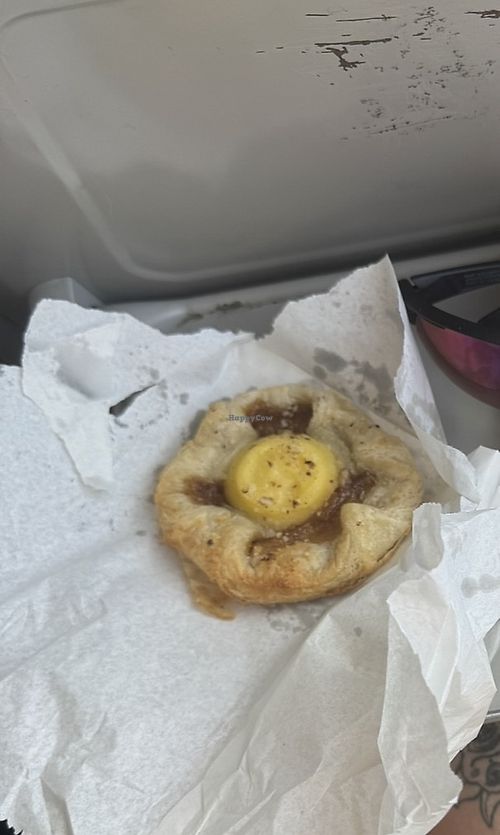Danish vanilla crown  at Harbours Vegan Bakery in Lancing