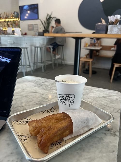 Soy milkk  at Win Son Bakery in New York