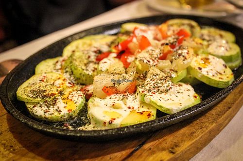 baked zucchini  at Kabul in Prague