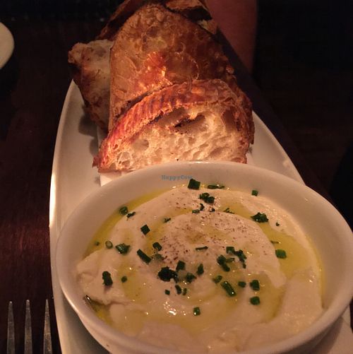 Ricotta with grilled bread at Charlie Was a Sinner in Philadelphia