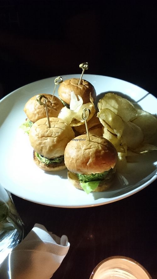 Zucchini crabcake sliders at Charlie Was a Sinner in Philadelphia