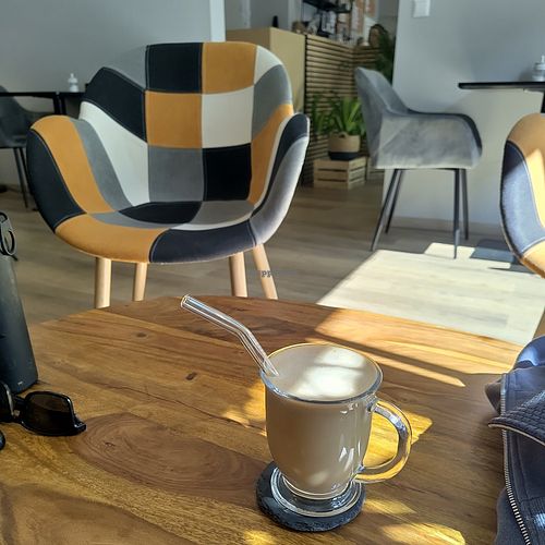 Vegan iced cappuccino at Café Serratonin in Berlin