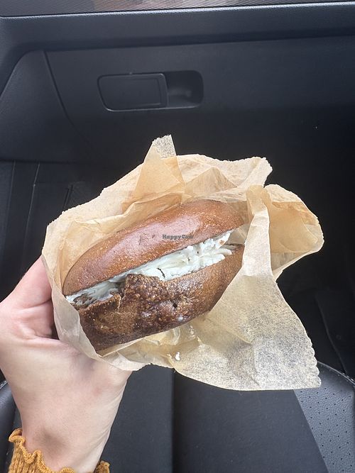 Went back and had a pumpernickel bagel with vegan cream cheese. Was delicious!!!   at Sophie's Bagels  in Pendleton