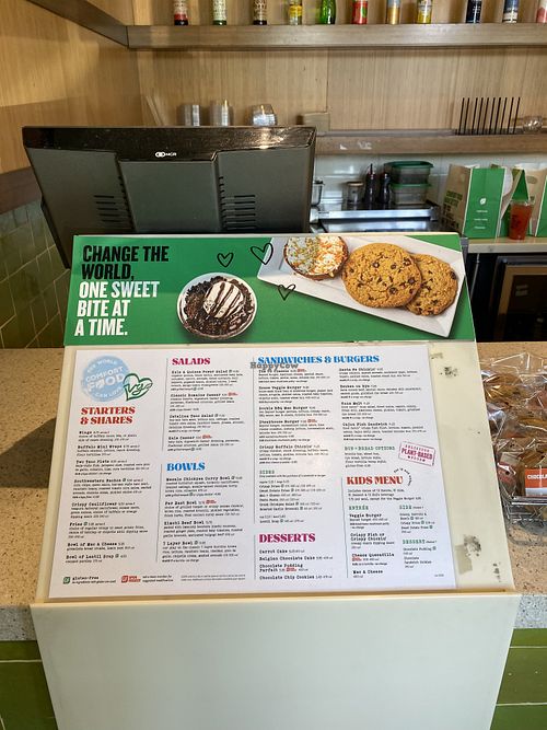 Latest and greatest menu  at Veggie Grill in Mountain View