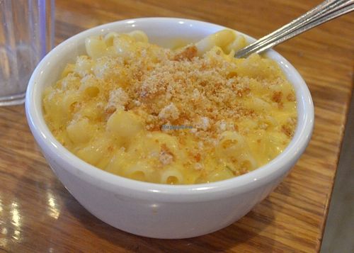 Macaroni and cheeze with breadcrumbs (not the best, I would not recommend) at Veggie Grill in Mountain View