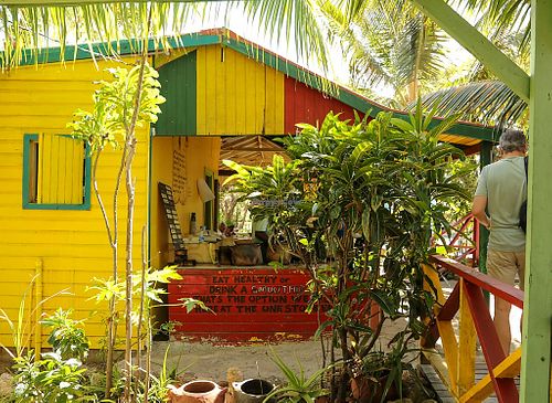 from the side at One Stone Ital Shack in St Johns