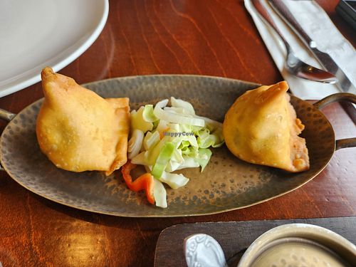Vegetable samosas at Maharaja Cuisine of India in Seattle