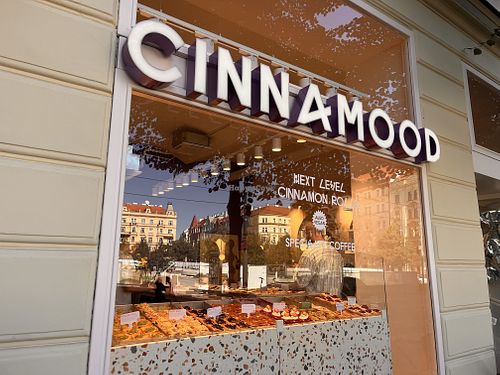 Enter to the bakery   at Cinnamood in Prague