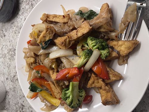 Drunken noodles at home   at Thai Twist Noodle House in Raleigh