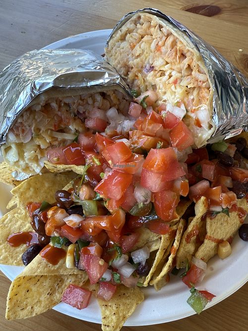 Jackfruit burrito with no cream or cheese  at Desert Hills Ranch (Cache Creek) Taco Stand in Thompson-nicola