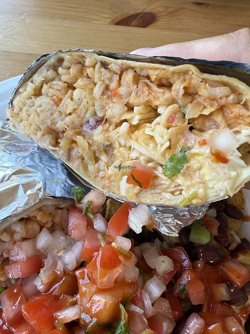 Jackfruit burrito with no cream or cheese   at Desert Hills Ranch (Cache Creek) Taco Stand in Thompson-nicola