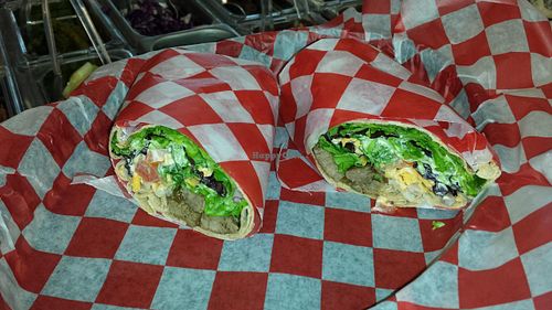 Asian summer tofu wrap....yum. at Pita Girl Flatbread Eatery in Quakertown