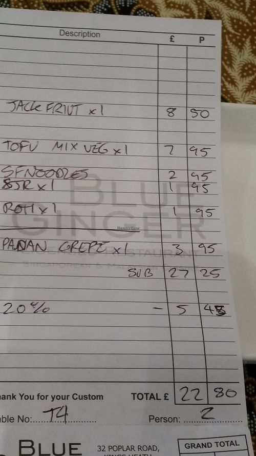 bill at Blue Ginger in Birmingham