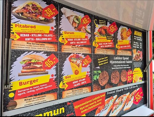 Main menu  at Falafilo in København