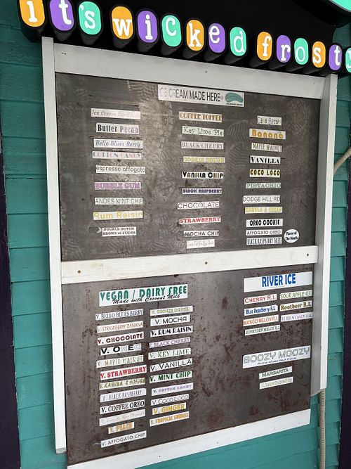 ice cream Menu  at Super Scoops in Henniker