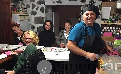 The group waiting for Argentinian BBQ. at Private Chef - Emotional Vegan Food in Lanzarote