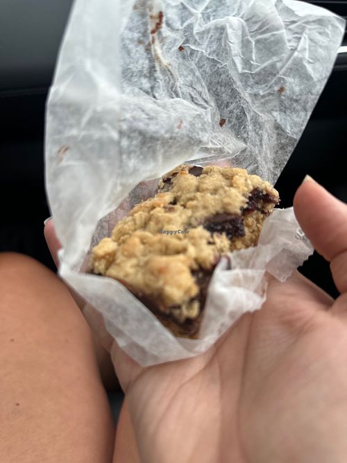 Dark chocolate raspberry oat bar. Sooo yummy!  at Ashland Baking Co  in Ashland