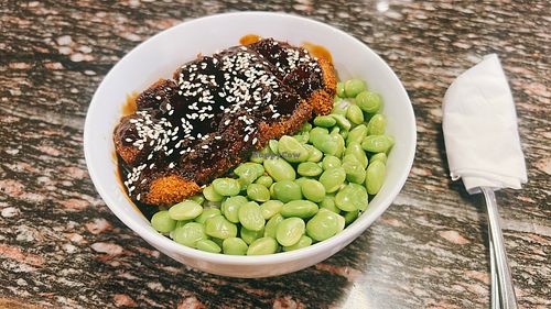 chicken katsu teriyaki   at Queen Bean in Legian
