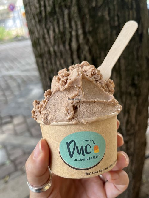 Gianduja (hazelnut chocolate )  at Duo Sicilian Ice Cream in Berlin
