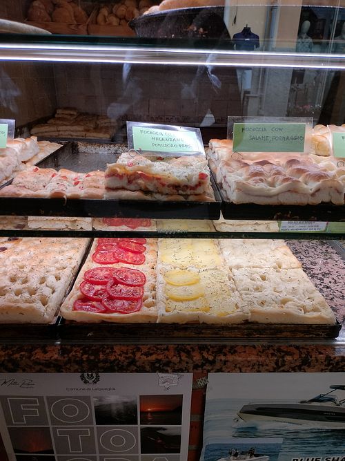 Focacce assortite at La Teglia in Laigueglia