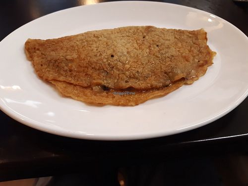 A Staffordshire Oatcake at The Little Vintage Tea Room Spode Museum in Stoke-on-trent