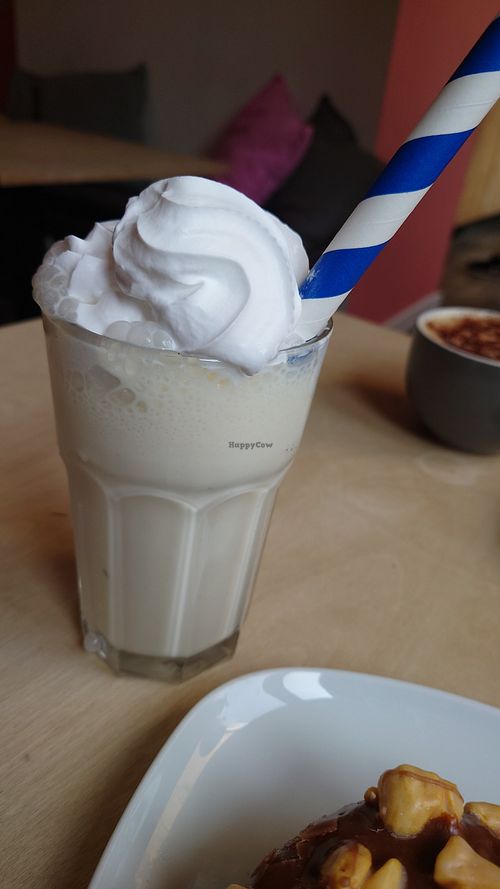 Coconut milkshake at Considerit in Edinburgh