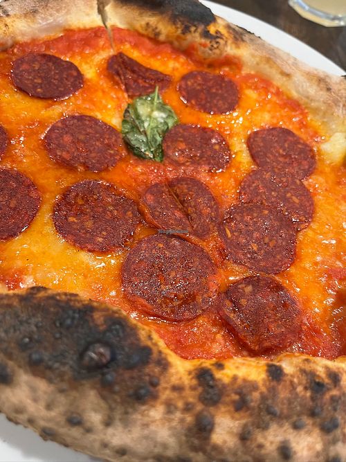 Vegan pepperoni   at The Pizzeria in Fort William