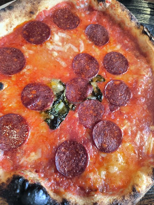 Vegan pepperoni at The Pizzeria in Fort William