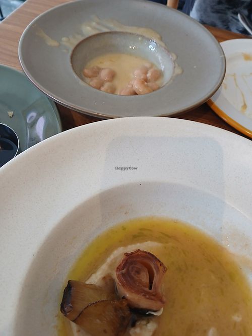 Leek in white wine and butter beans at Soots  in Manchester