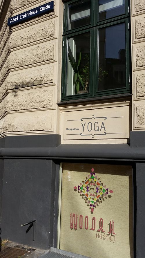 outside at Woodah Cafe in Copenhagen