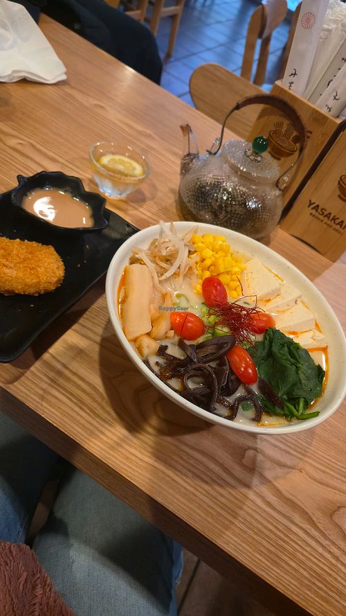 amazing vegan options at Yasakani Ramen & Grill in Pekin