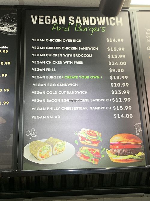 Vegan menu  at Jui Bite in New York