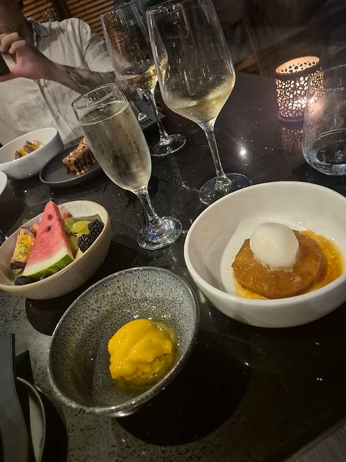 Mix of desserts at 360° Fine Dining in Chania