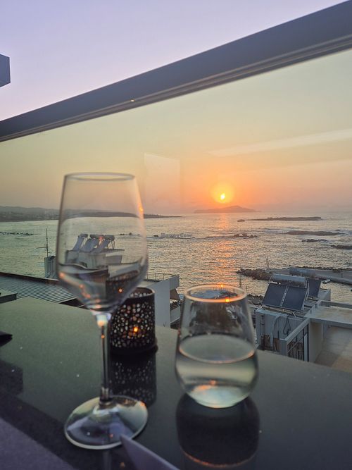 View from our table at 360° Fine Dining in Chania