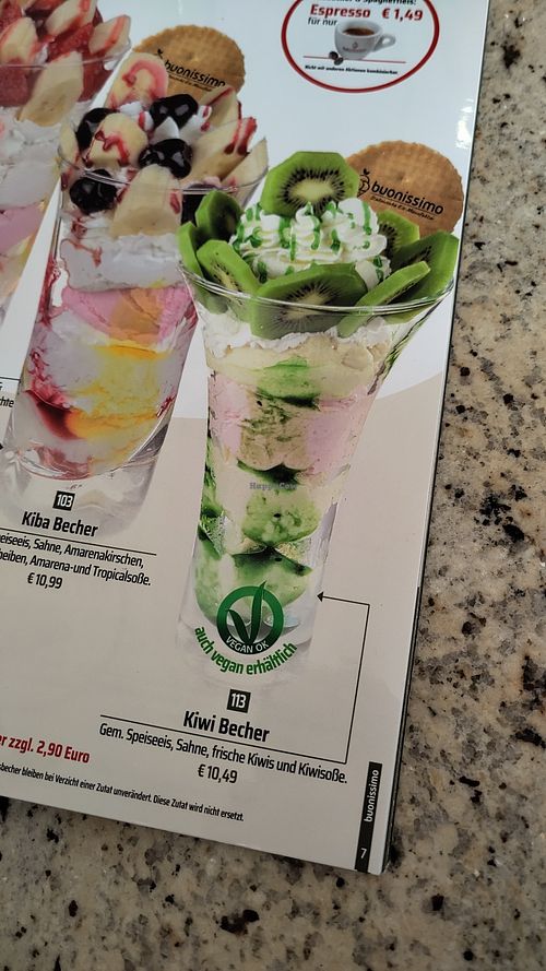 Ice cream cup at Buonissimo Eismanufaktur in Bayern