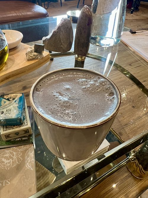 Blue moon: butterfly pea matcha   at Detox Lounge in Inverness