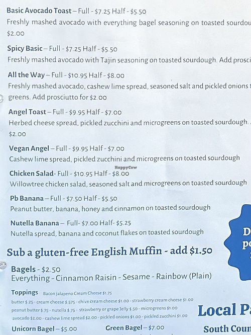 Menu snapshot  at North Koffee in North Kingstown