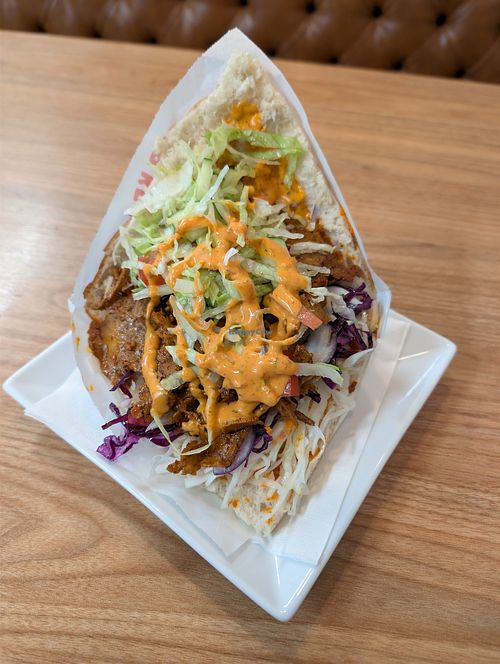 Veganer Döner auf Seitanbasis at Adar Imbiss in Niedersachsen