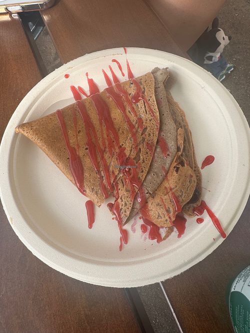 Buckwheat crepes with red berries. at La Crêperie de Paris in Lake Buena Vista