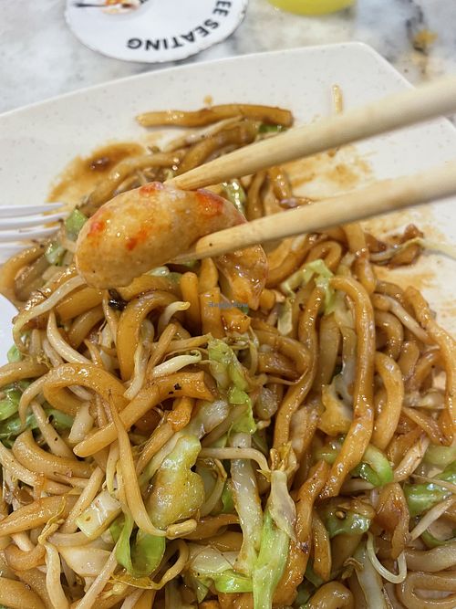 Vegan seafood udon   at Su Kiong  in Singapore