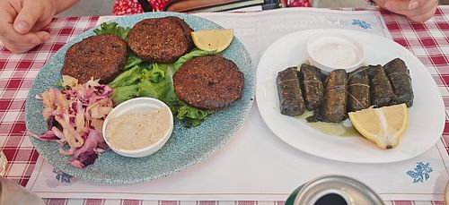 Faafel and Dolmades at Marios Bombs in Rodos