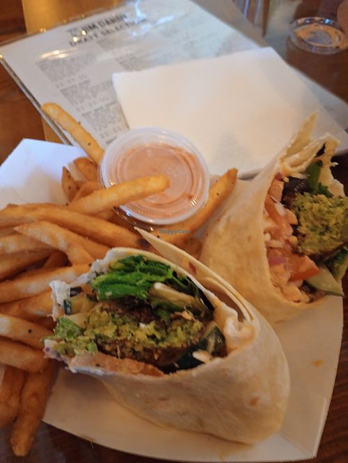 The food is amazing and so many options for vegan/ vegetarians. The staff are absolutely super friendly and attentive. And they have a beautiful outdoor patio with live music. at Jim Dandy Brewing in Pocatello