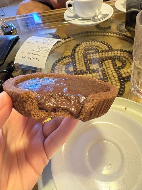 vegan tartina  at Pasticceria Mosaico Aquileia in Friuli-venezia Giulia