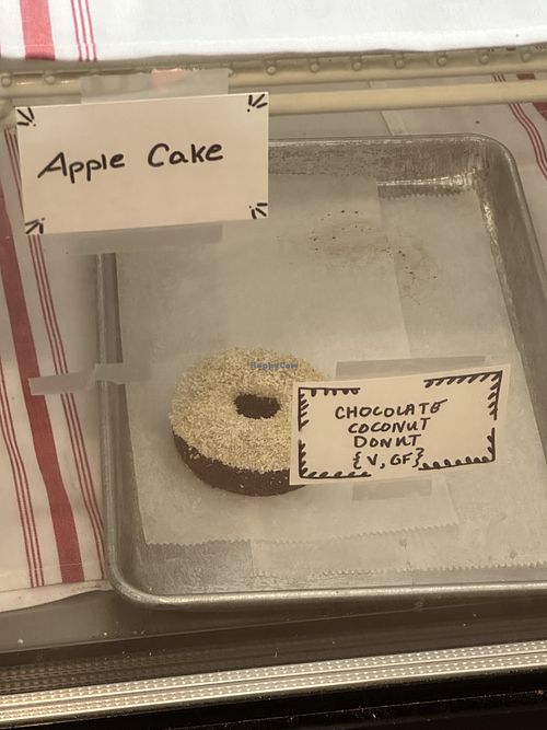 Vegan donut  at Wild roots eatery in Northampton