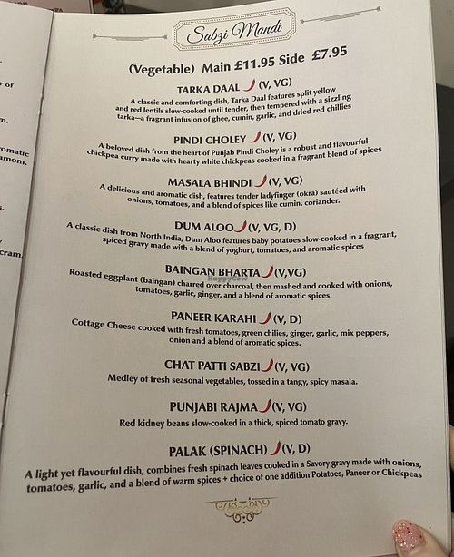 Mains  at Tikka N Talk in Perth
