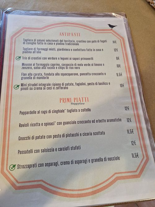 Menù at Trattoria Gracco in Emilia-romagna