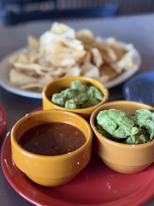 Salsa, guac and chips- vegan & gf!   at Sagebrush BBQ & Grill in Grand Lake