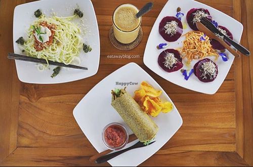 our vegan dish  at The Seeds of Life in Ubud