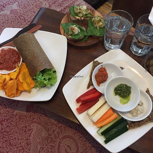 Wrap, bruschetta, crackers & dips at The Seeds of Life in Ubud