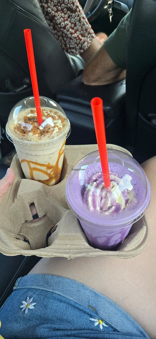 Biscoff Shake and Ube Shake at Vegan Queen  in West Allis